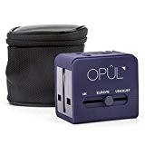 Adaptateur de Voyage Universel OPUL - 2 Ports USB, 110-240 V, USB Compatible iOS et Android