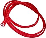 Aerzetix: 4.5m mètres 4mm 3-7 gaine tressée rouge thermorétractable manchon de câble fil électrique C14222