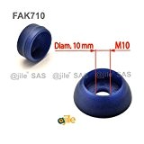 Ajile - 4 pièces - Cache de sécurité Skiffy pour vis écrou filetage diamètre 10 mm (M10) - BLEU - ...