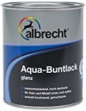Albrecht Aqua-Buntlack 3400505900700100375 Peinture acrylique brillante à base d'eau RAL 7001 375 ml Gris