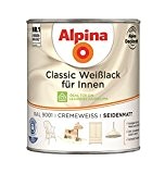 Alpina Farben GmbH – Peinture blanche Alpina 750 ml classique de la peinture acrylique intérieur mat, rAL 7001 Crème Blanc Silk Sensation