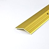 Aluminium profilé de transition 1000 mm pour 16mm différence de niveau du sol couleur: doré