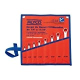 Alyco 190140-Jeu de 8 clés mixtes en pouces DIN 3113 Sac de nylon