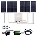 Ampoule eco Worthy 1000 W 1 KW polycrys Vallée Line Off Grid Panneau solaire Kit : 6pcs 160 W Panneau solaire Poly + 45 A ...