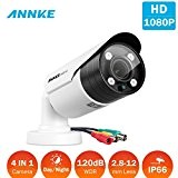 Annke HD 1080P 2.0MP CCTV Caméras, IP66 Weatherproof & Vandalproof, Haute définition: 2.8-12mm Lentille varifocale Manuel, IR LEDs Vision Nocturne ...