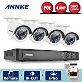 Annke PoE système de surveillance H.264+ HD 4CH NVR surveillance vidéo avec 4 IP caméras de surveillance 4.0MP sans disque ...