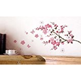 Anself Plum Blossom Prunus Mume Fleurs chinois Peinture amovible Art Stickers muraux Stickers Mural