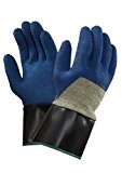 Ansell PGK10BL SC Gants en latex de caoutchouc naturel, protection mécanique, Bleu, Taille 10 (Sachet de 12 paires)