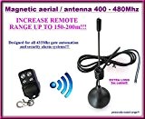 Antenne / antenne magnétique pour l'automatisation de portail et les télécommandes de système d'alarme 433Mhz avec le câble long supplémentaire ...