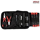 Apollo Precision Tools Kit d'outils électroniques 25 pièces, y compris pinces de précision, tournevis de précision, tournevis à cliquet et embouts, ...