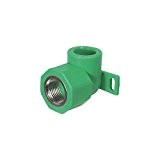 Aqua-Plus - PPR Rohr Wandanschlusswinkel 90° IG d = 20 mm x DN 15 (1/2"), grün