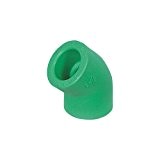 Aqua-Plus - PPR Rohr Winkel 45° d = 20 x 3,4 mm, grün