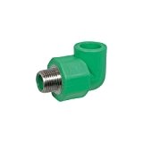 Aqua-Plus - PPR Rohr Winkel 90° AG d = 25 mm x DN 20 (3/4"), grün