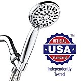 AquaDance? High Pressure 6-Setting 4 Chrome Face Hand Held Shower Head With Hose for the Ultimate Shower Experience! Officially Independently ...