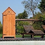 Armoire exterieur de rangement pour terrasse, jardin, piscine, en bois 77x54x179 cm. BIRDO par Jarsya