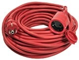 as-Schwabe 60264 Rallonge électrique Câble caoutchouc rouge 25m H05RR-F 3G1,5 Extérieur / IP44 (Import Allemagne)