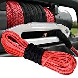 Asenart Winch Rope 50'x 1/4' Durable Dyneema Synthetic 6400Lbs Fastness Safe for SUV ATV UVT Pickup Truck
