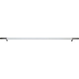 Atlas Homewares AP05-WT/CH Zanzibar Collection 19.8-Inch White Leather Appliance Pull, Polished Chrome by Atlas Homewares