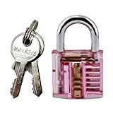 Aussel Professional Cutaway Inside View of Practice Padlocks Lock Training Trainer Skill Pick for Locksmith with Two Keys by Aussel