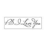 Autocollant Mural Sticker Amovible "PS I Love You" Décor Chambre Salle à Manger