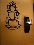 Autocollant muraux Autocollant mural en papier Décoration intérieure Décoration murale de bureau Tasses à café