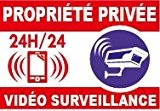 autocollant "propriété privée vidéo surveillance"- lot de 12ex