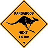Autocollant sticker laptop macbook panneau route australie kangourou kangaroo