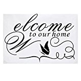 Autocollants Déco Sticker Amovible Mural Phrase "Welcome To Our Home"DIY Chambre