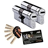 Avocet ABS High Security Euro Cylinder Keyed Alike Pairs - Anti Snap Locks - TS007 3 Star 40mm Int 50mm ...