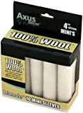 Axus Décor Lot de 10 manchons pour rouleaux miniatures 100 % laine naturelle Blond