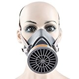 Babimax 3600 Série Demi masque de Sécurité Réutilisable Poussière Industriel Anti-poussière Peinture et Masque respiratoire avec Soupage Réglables, Gris