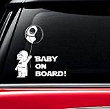 Baby On Board Darth Vader Star Wars Sticker vinyle en voiture en fenêtre Camion Decor (Lot de 2)