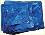 Bâche bleue 60 g/m², 4 x 6 m Bâche en tissu Bâche de protection Bâche pour raccord universel