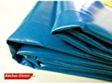 Bache Bois 680 g/m² - 5 x 6 m - Bache PVC Bleue - bâches étanches - bache plastique - ...