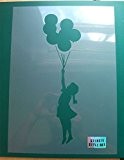 Banksy Flying Balloon Girl Pochoir pochoirs – Idéal, Plastique, MEDIUM - 4 x 14.5 inches