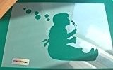Banksy Girl Blowing Bubbles Pochoir mur Art Craft painting- Idéal pour pochoirs, Plastique, X SMALL - 4.5 x 5.7 Inches