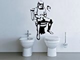 Banksy Storm Trooper Vinyl Wall Sticker Art Graffitti Street 60cm x 100cm by Kult Kanvas