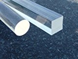 Barres carrées acrylique, 15 x 15 mm longeur 1000 mm transparente (plexiglass) Bar carré