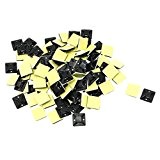 Base d'attache auto-adhesive pour cable - SODIAL(R) 100 pieces auto-adhesif cable attache montage base support 20 x 20 x 6mm