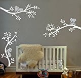 BDECOLL les grands arbres vignette mur mur koala vinylwand salle art pouponnière (blanc)