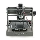 Beautystar DIY CNC Router Kits Wood Carving Milling Engraving Machine 7x7 (110V/220V Optional, 3 Axis, 300w, 10000rpm)
