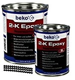 Beko 2-K Epoxy Résine époxy bi-composant avec 10 agrafes pour chapes 1 kg
