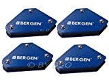 BERGEN - Pack de 4 supports d'angle soudure magnétique 9lb BER6680