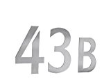 Beslagsboden B980 Numéro de boîte aux lettres 0 autocollant en Acier Inoxydable Brossé