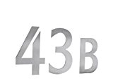 Beslagsboden B985 Numéro de boîte aux lettres 5 autocollant en Acier Inoxydable Brossé