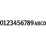 Beslagsboden BB980 Numéro de boîte aux lettres 0 autocollant en Acier Inoxydable Brossé Noir