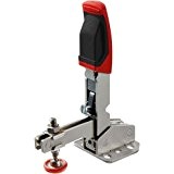 Bessey STC-VH20 Vertical Auto-Adjust Toggle Face Mount Nickel Plated Clamp Vertical Flange, Silver by Bessey