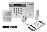Blaupunkt SA2700 FR Alarme maison sans fil GSM (centrale + détecteur de mouvement + contact d'ouverture + télécommande) (kit évolutif)