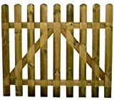 Blinky Portail de clôture sans poteaux et quincaillerie en bois de pin autoclave 100 x 100 cm