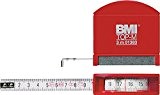 BMI 406241020 Top M Mètre à ruban de poche en acier inoxydable avec bande de mesure interne Blanc laqué 2 ...